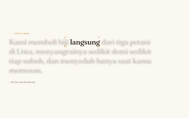 Effect preview: Text pulled into focus